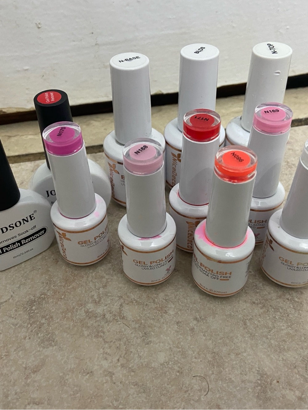 Nail Gel Polish Set & nail gems